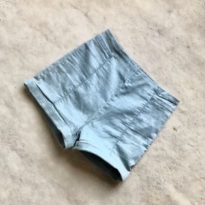 High-Waisted Denim Stretchy Shorts